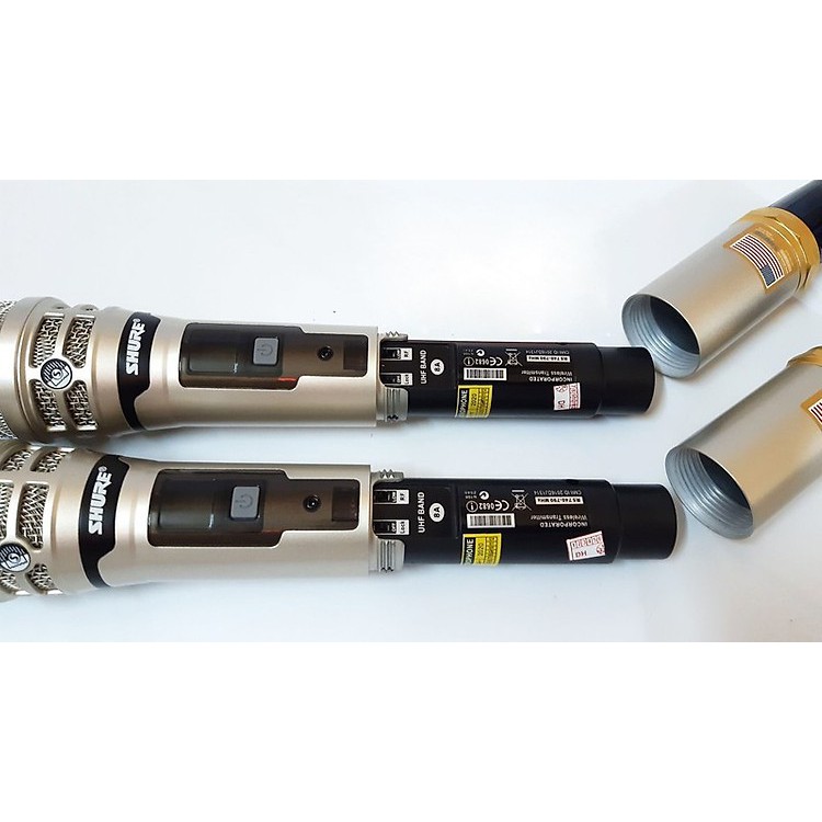 Micro Không Dây 2 mic Và Đầu Thu SHURE UGX23, Micro SHURE UGX 23 Không Dây Loại 1 Cao Cấp New 2020, 4 Antenna Sóng Cực K