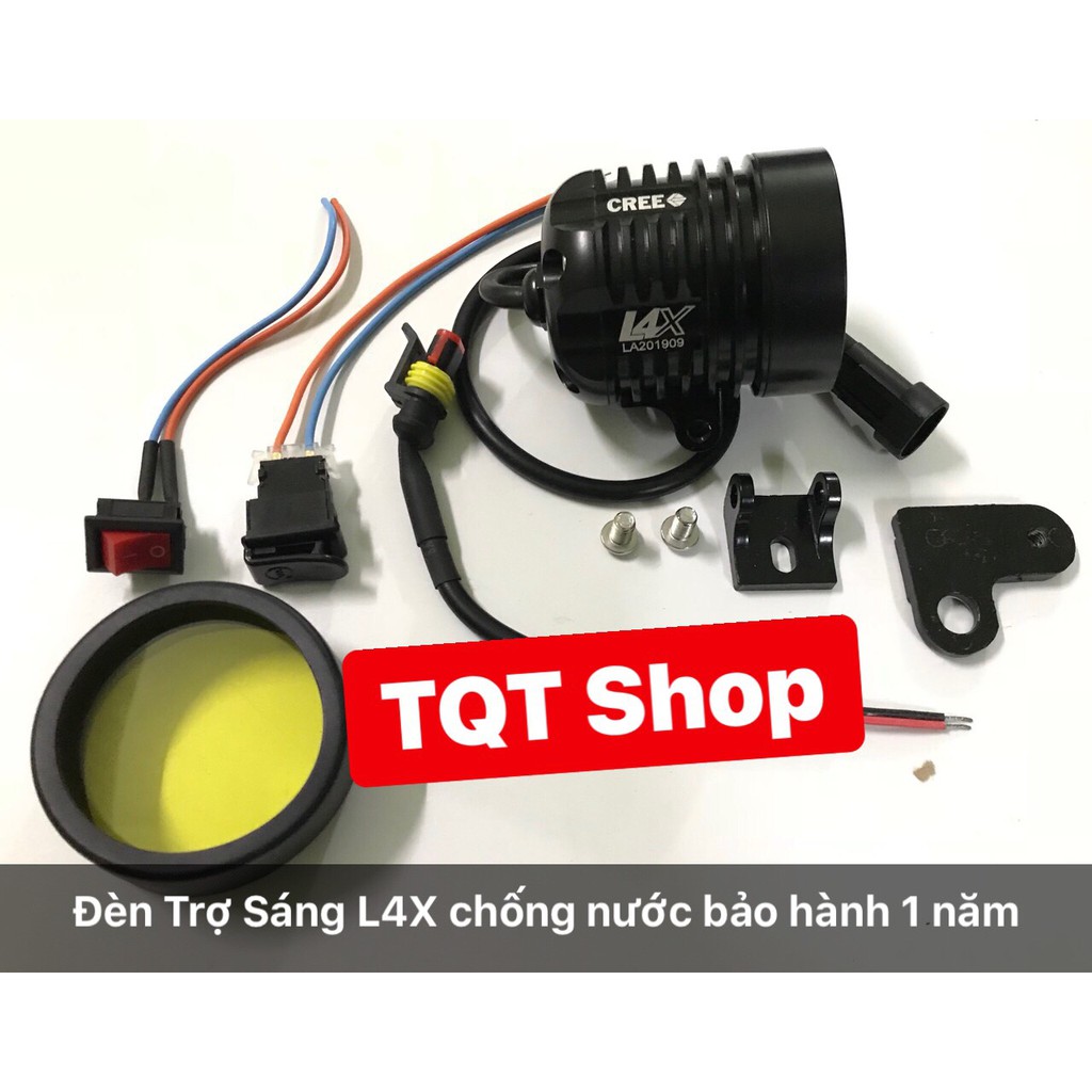 ĐÈN TRỢ SÁNG  L4X  CREE SIÊU SÁNG LOẠI 1  Chống Nước  (BH 12 tháng)