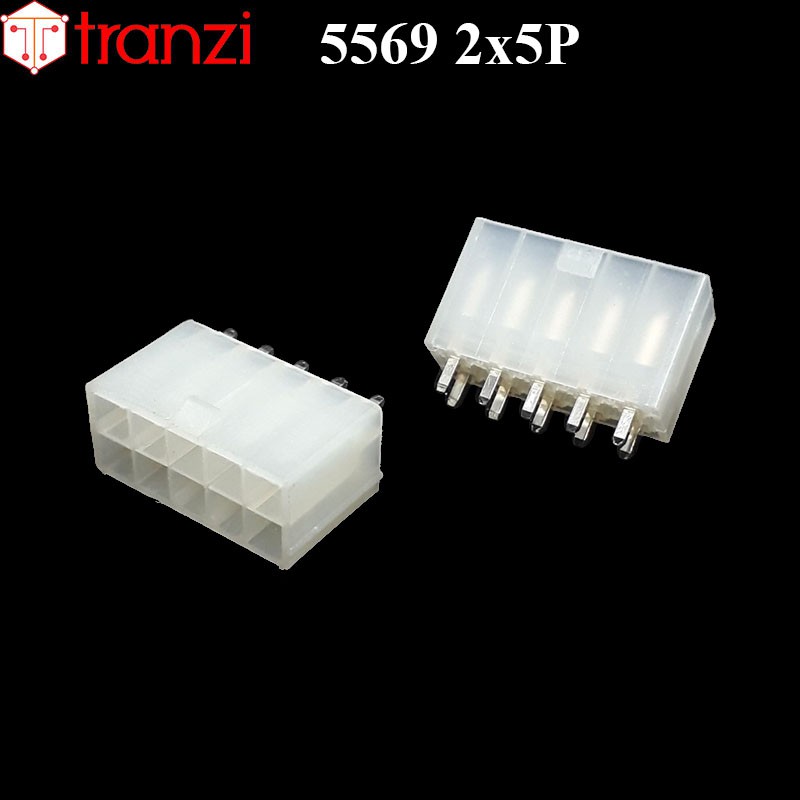 Giắc cắm header 4.2mm 5569 2x5P chân cắm thẳng trắng - túi 10 cái