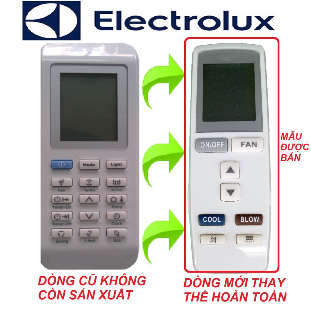 Remote máy lạnh ELECTROLUX mẫu 5 - Điều khiển điều hòa ELECTROLUX mẫu 5