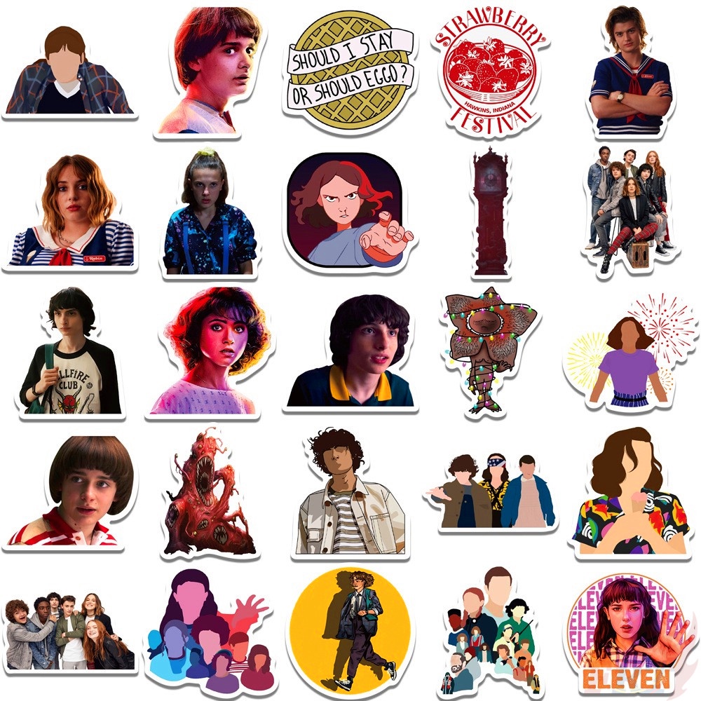 Bộ 50 Cái ❉ Hình Dán Stranger Things Series 09 ❉ Sticker Dán Tường Chống Thấm Nước Thời Trang