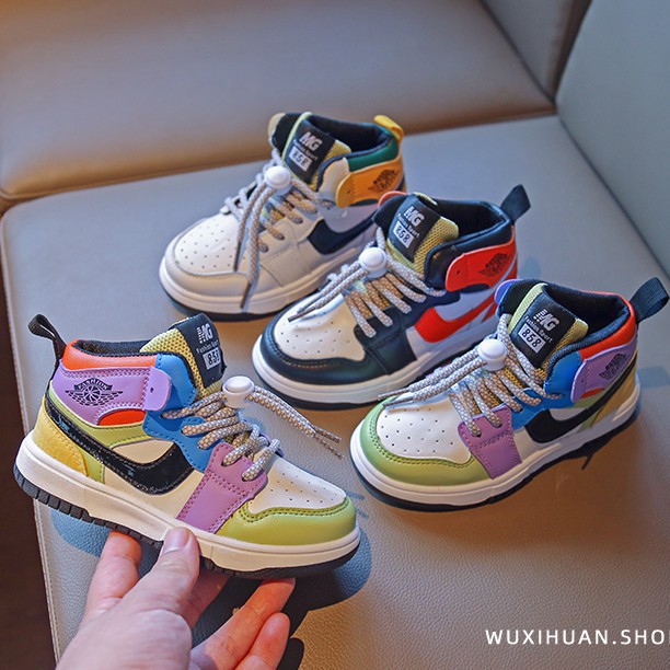 Giày Thể Thao Phong Cách Hàn Quốc Phối Màu Sắc Cho Bé