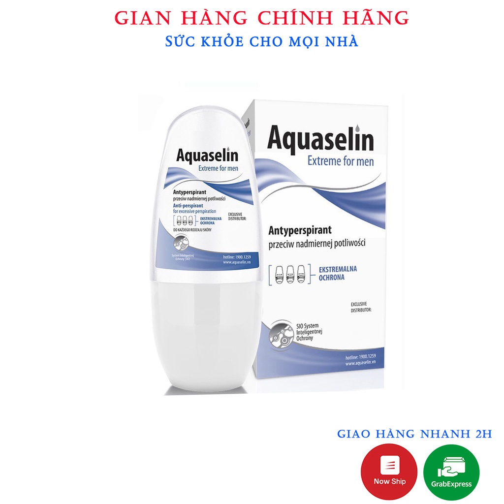 Lăn Nách Khử Mùi Hiệu Quả Dành Cho Nam.Aquaselin Intensive For Men.Loại Không Mùi