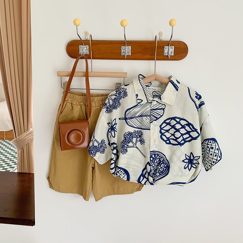 Áo Sơ Mi Ngắn Tay Thời Trang Mùa Hè Dành Cho Bé Trai 2022