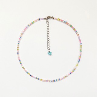 Vòng Cổ Choker Hạt Cườm Handmade Phối Màu Pastel Rainbow
