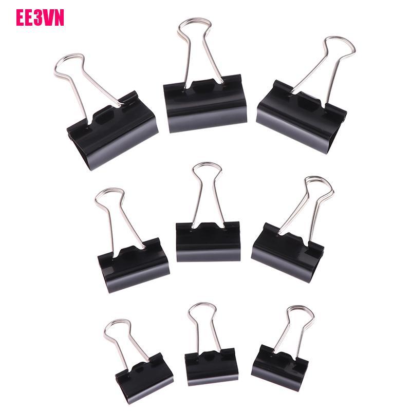 Set 10 kẹp giấy kim loại màu đen E3Vn | BigBuy360 - bigbuy360.vn