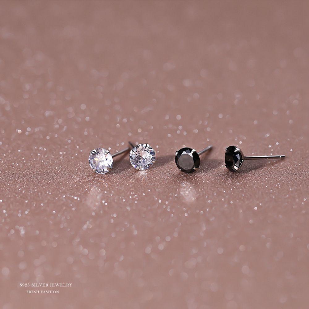 Bông Tai VANES1 Không Gây Dị Ứng S925|Bông Tai Mini Dạng Xỏ Chống Nghẹt Tai
