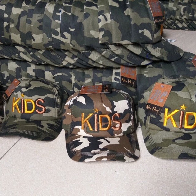 Nón kết rằn ri cho bé, mũ lưỡi trai rằn ri cho bé