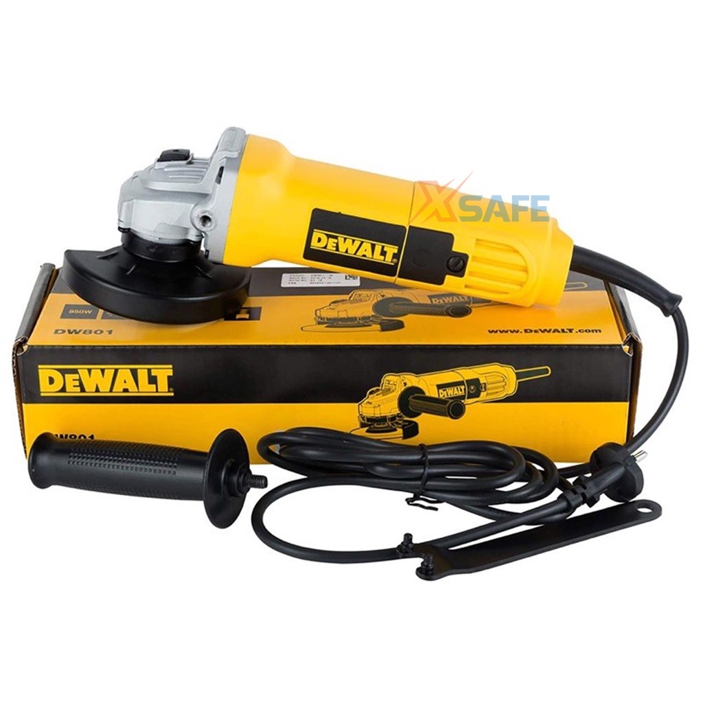 Máy mài góc cầm tay DEWALT 850W Máy cắt sắt cầm tay có bộ ly hợp bảo vệ quá tải,ren trục M10, tốc độ 11000v/p