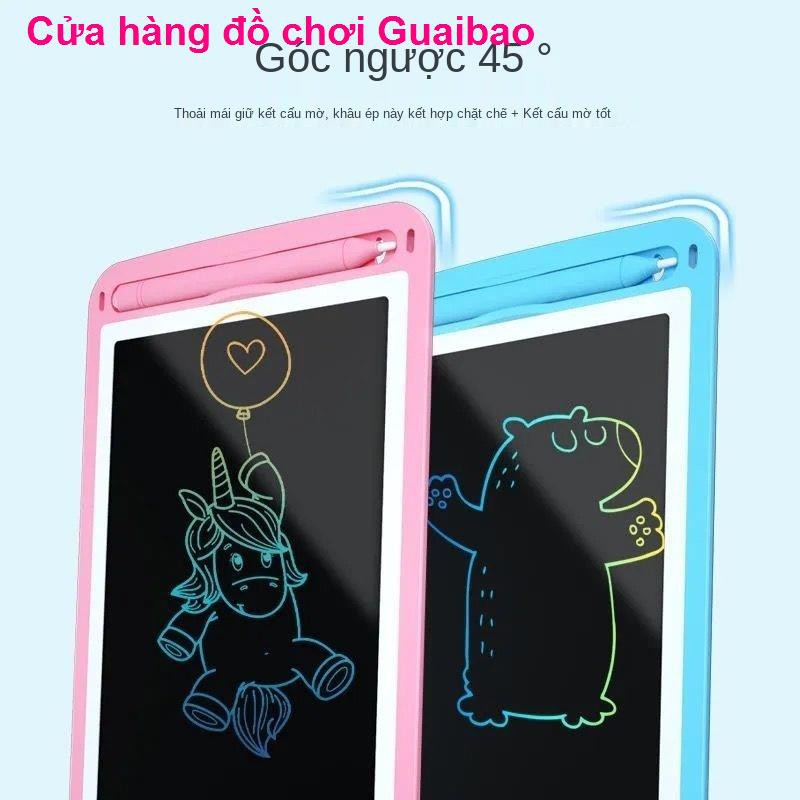 Bảng viết dành cho trẻ em chữ tay LCD vẽ đồ chơi có thể xóa được tường đen nhà nhỏ graffiti