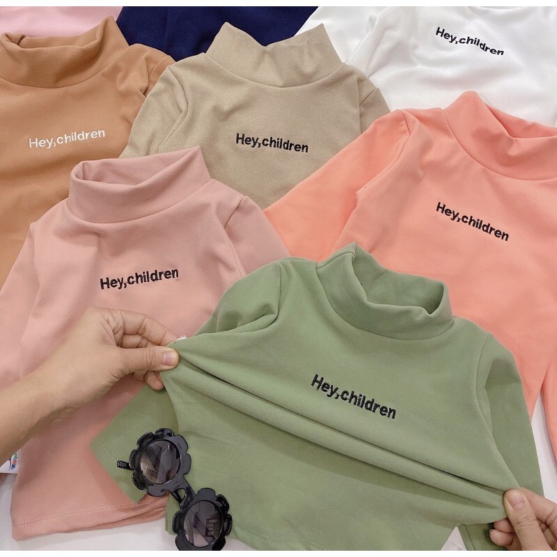 MKB ÁO GIỮ NHIỆT HEY CỔ 3 PHÂN COTTON NỈ SIÊU nóng CHO BÉ 33 4