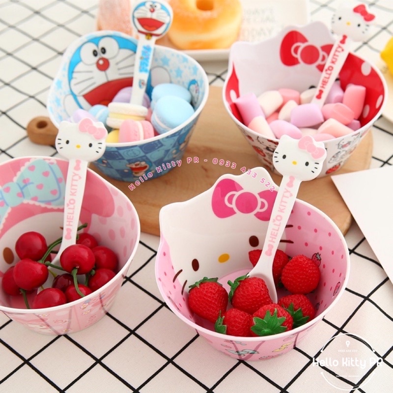 Tô 3D Hello Kitty - Doremon - Elsa - Melody - Doraemon