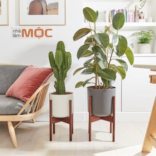 Đôn gỗ, kệ kê chậu cây cảnh, chậu hoa trang trí nội thất 1 tầng, gỗ tràm siêu bền, chịu lực 30kg