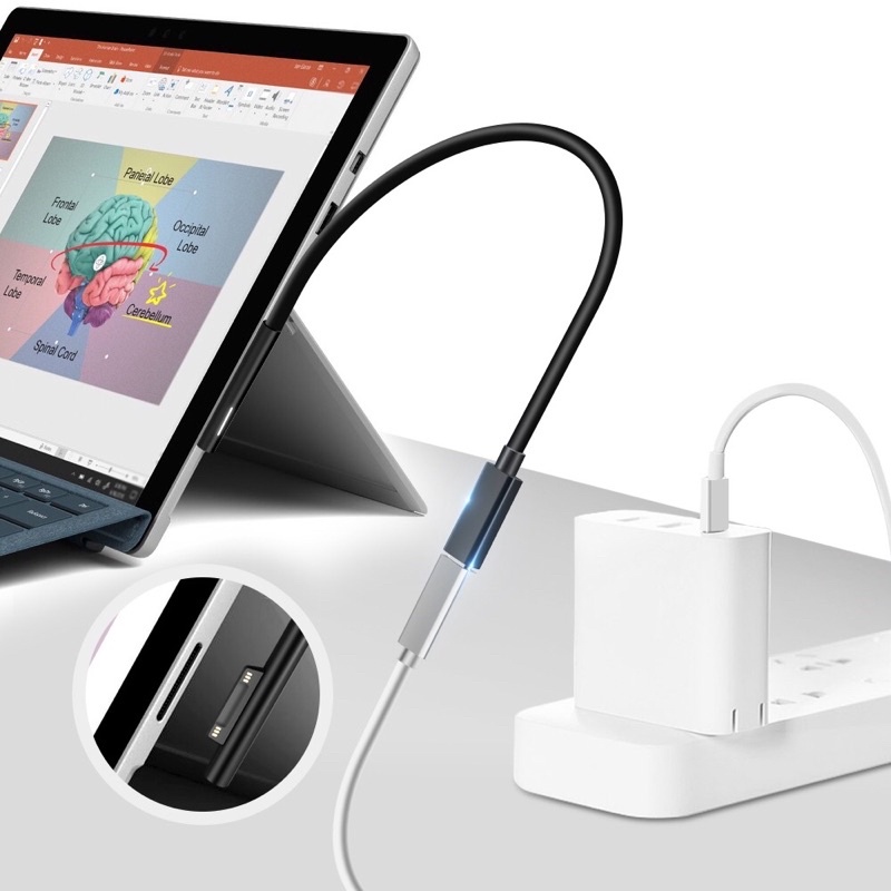 Dây sạc chuyển chân usb type-c sang surface