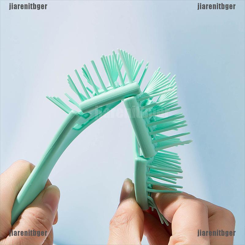 （jiarenitbger）Wet Brush DryCurved Comb Massage Comb Fluffy Shape Ribs Curling Comb On Wet Hair