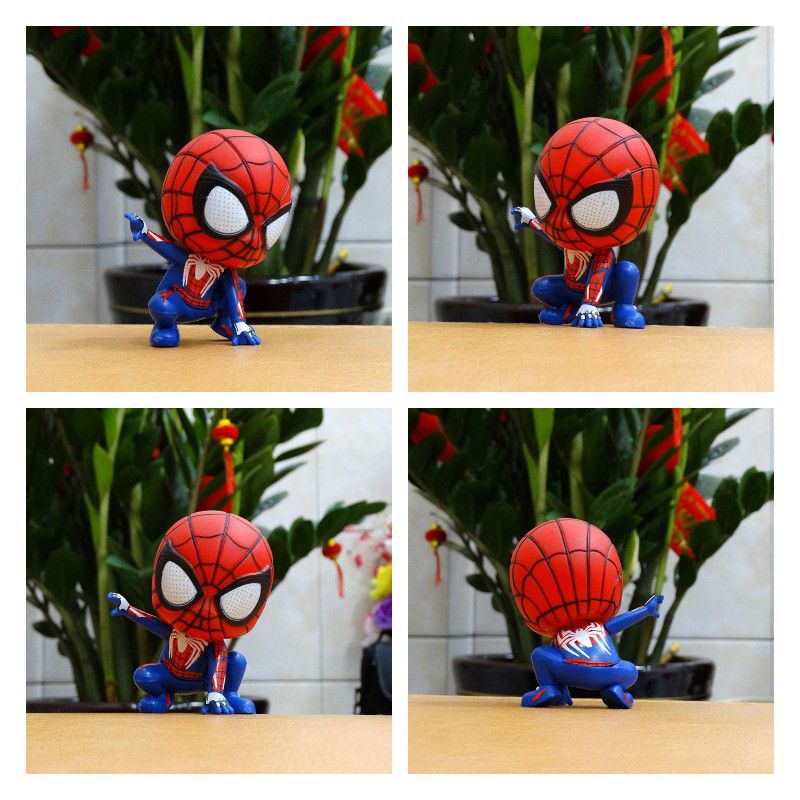 Set 3/5/3/1 Mô Hình Người Nhện Phiên Bản Q Dùng Để Trang Trí Ô Tô