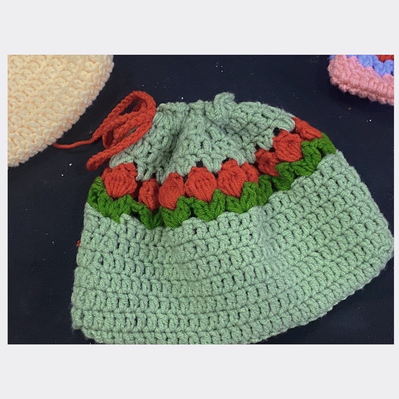 TÚI RÚT LEN HANDMADE NHIỀU SIZE.