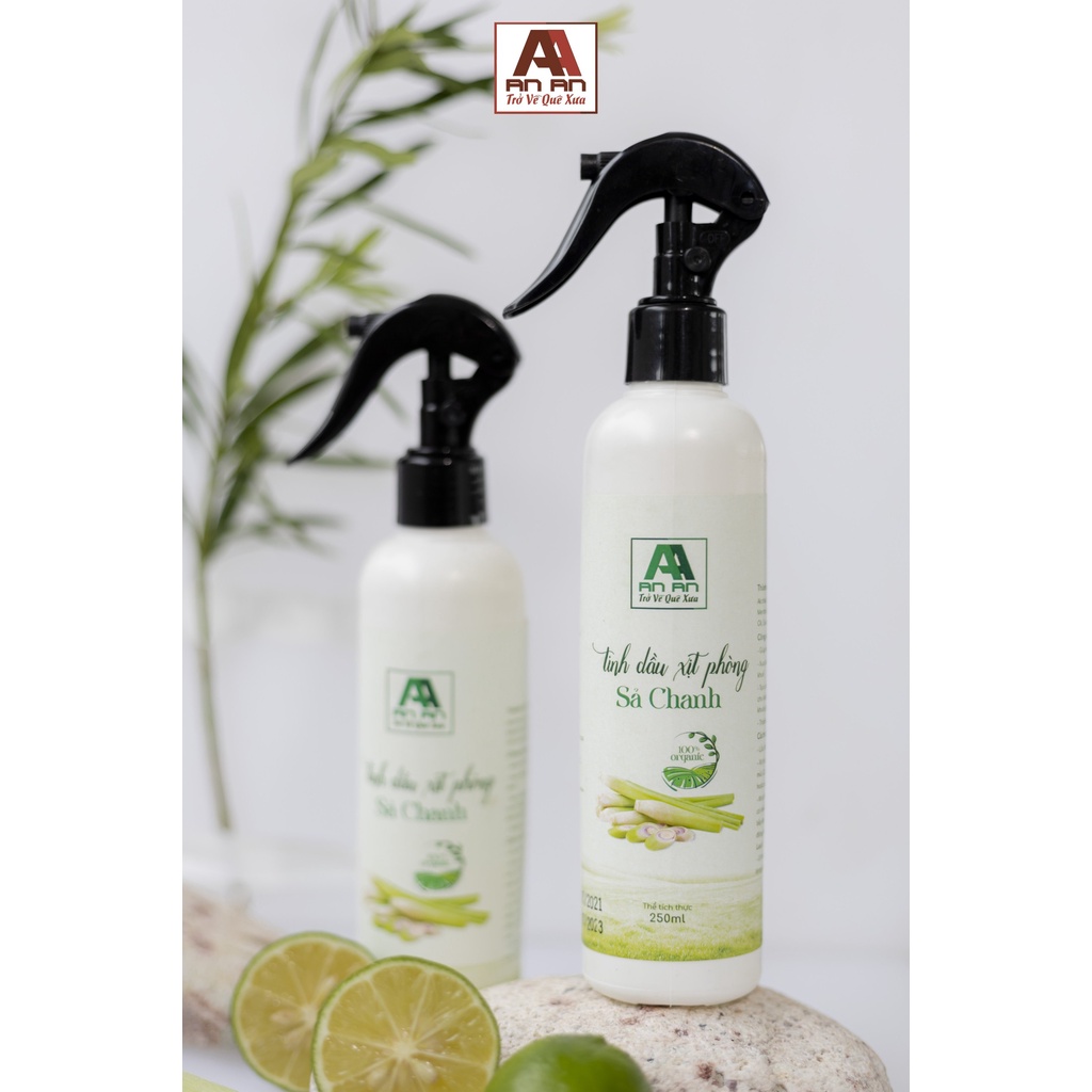 Bình xịt phòng, quần áo Tinh dầu sả chanh khử mùi, đuổi muỗi hiệu quả.