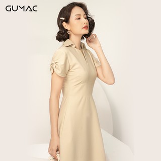 Đầm cổ V bản lật GUMAC DA973