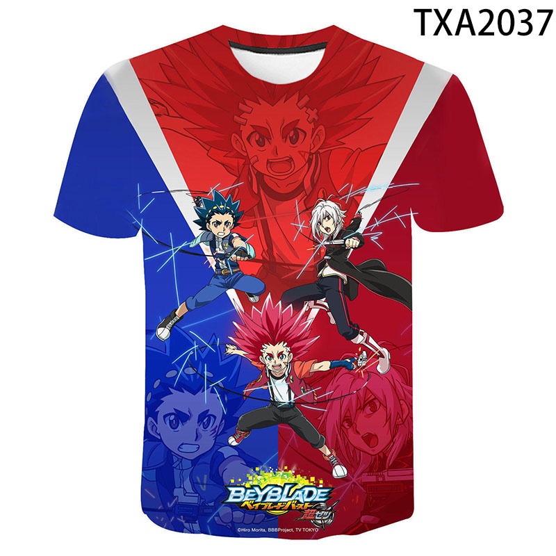 Áo Thun In Hình Beyblade Burst 3D Thời Trang Mùa Hè 2022 Cỡ XS-3XL