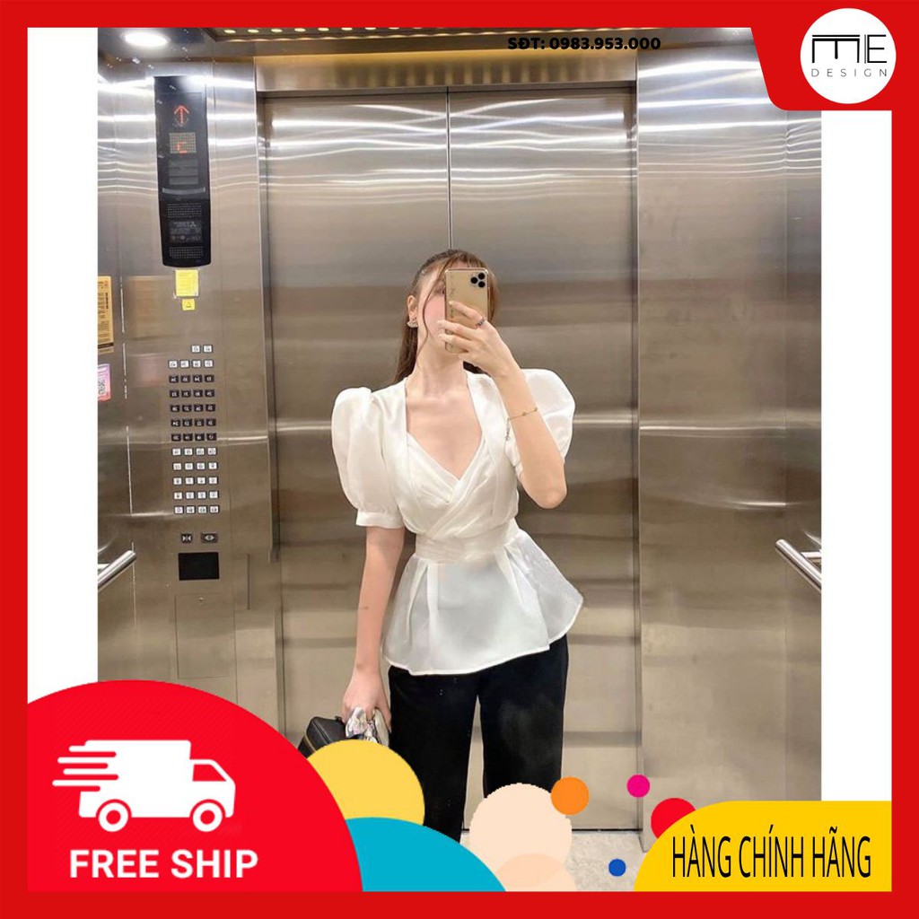 [Hàng Thiết Kế] - Áo Sơ mi nữ, Áo Kiểu Nữ Eleni tôn ngực sexy nhà ME Design
