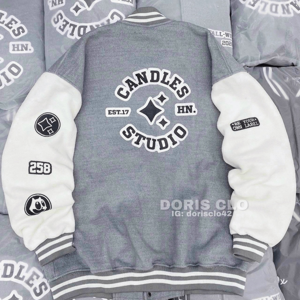 Áo nỉ bomber cổ tròn siêu xinh họa tiết hottrend thời trang y hình bao đẹp cho các bạn trẻ HHP