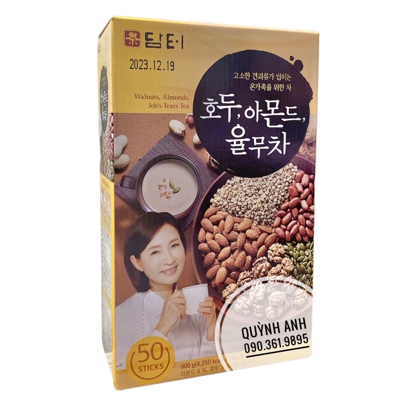 Bột Ngũ Cốc Dinh Dưỡng Damtuh Hàn Quốc (Hạnh Nhân, Óc Chó,…) hộp 50 gói