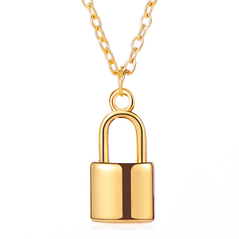 Korean Style Electroplated Padlock Pendant