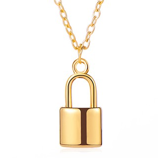  Korean Style Electroplated Padlock Pendant