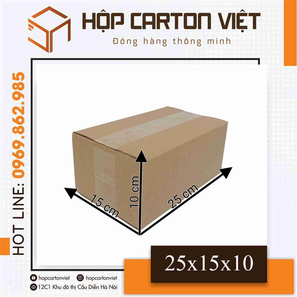 25x15x10 combo 50 Hộp carton
