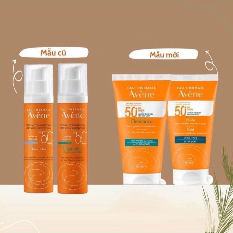 Kem Chống Nắng Avene Cho Da Dầu Mụn Nhạy Cảm Cleanance/ Fluide Ultra Light SPF50+ Pháp - 50ml