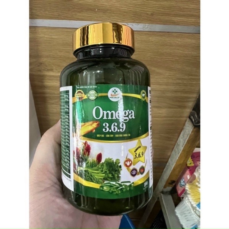 Diệp lục cần Tây Omega 369 Chai 100 viên