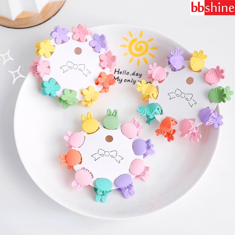 Kẹp tóc cho bé gái, Set 10 kẹp tóc Hàn Quốc mini nhiều màu sắc đáng yêu (10psc) BBShine – P153