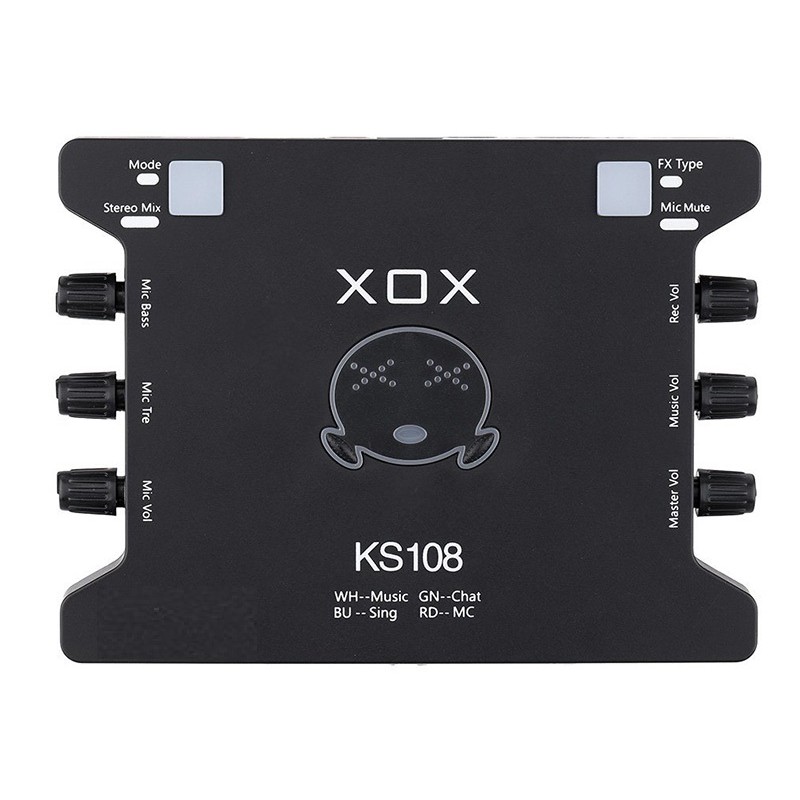 Combo Sound Card KS108, Bản Nâng Cấp Của K10, Combo KS108 Bản Và Mic AT100 - Tặng Tai Nghe AKG-S10