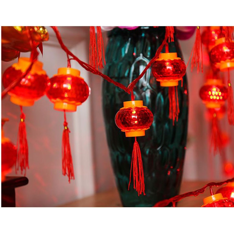 Dây Lồng Đèn Trang Trí 5M-18 Bóng Trang Trí Dịp Lễ, Tết