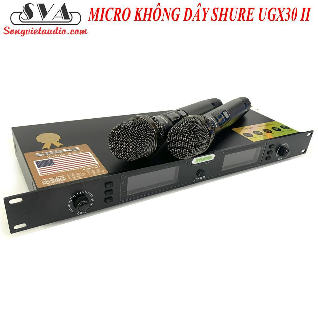 BỘ MICRO KARAOKE KHÔNG DÂY SHURE UGX30 II - 2 ANTEN