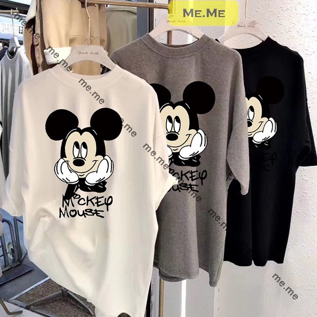 Áo thun tay lỡ MICKEY MOUSE unisex nam nữ dáng phông fom rộng Unisex - M10