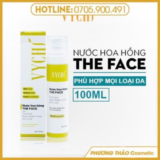 [CHÍNH HÃNG] Toner hoa hồng -THE FACE Rose water toner all in one - Phù hợp cho da nhạy cảm (100ml)-Vychi
