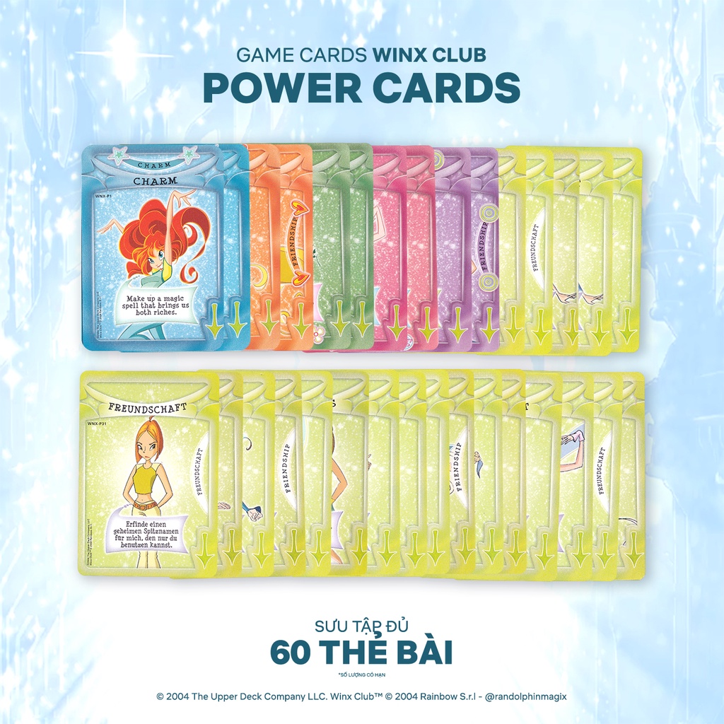 (Mã P26-P60) Thẻ sưu tầm Winx Club (Magical Fairy Card Game!) - Thẻ Sức Mạnh Nhám Thường (Power Card) – Hàng Chính Hãng