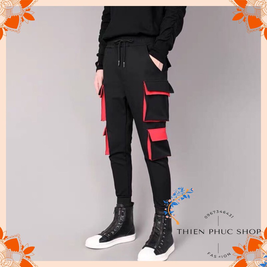 Quần kaki nam túi hộp đỏ