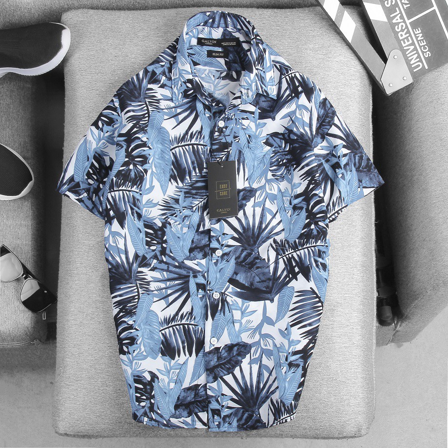 Sơ mi nam Galvin cộc tay họa tiết hoa ,áo sơ mi hoa tay lỡ 82- Leo Vatino | BigBuy360 - bigbuy360.vn