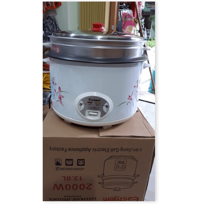 Nồi Cơm Điện Công Nghiệp Eastgem 10l-13l Có Xửng Hấp