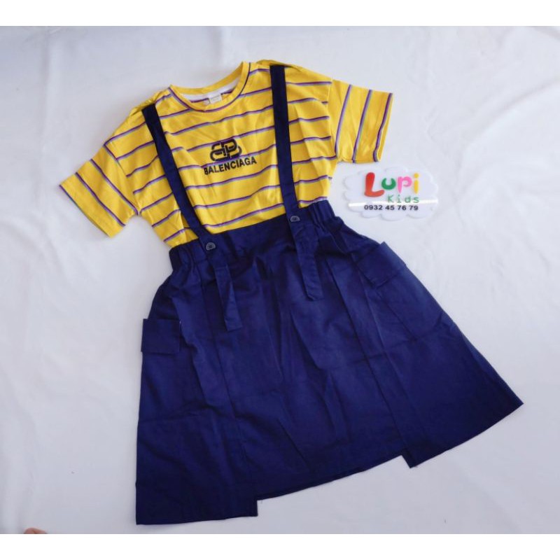 Set áo thun kèm váy yếm size 23kg-35kg. áo rời phối short jean vô tư luôn ạ