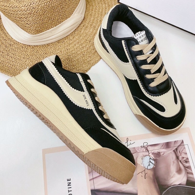 Giày thể thao hot trend giá tốt, Giày sneaker nữ đế nấu phối màu-Ảnh chụp thật