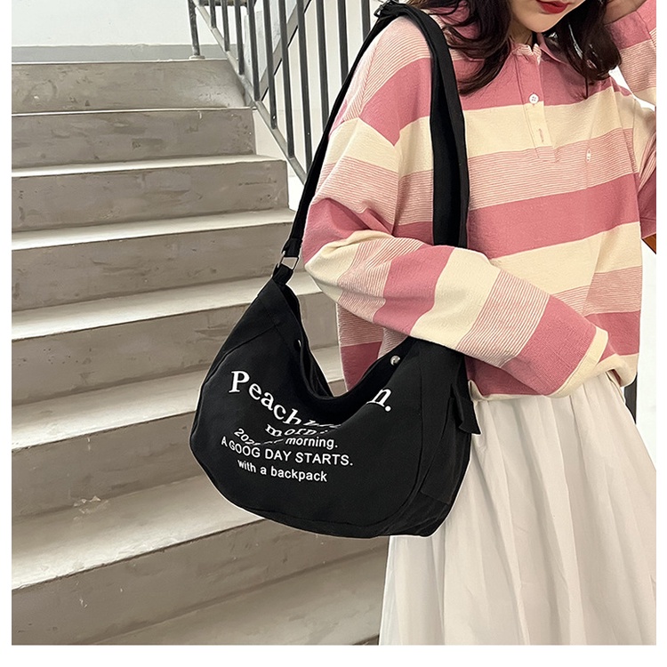 Túi tote Vải canvas Sức Chứa Lớn in Chữ Thời Trang Dành Cho Học Sinh