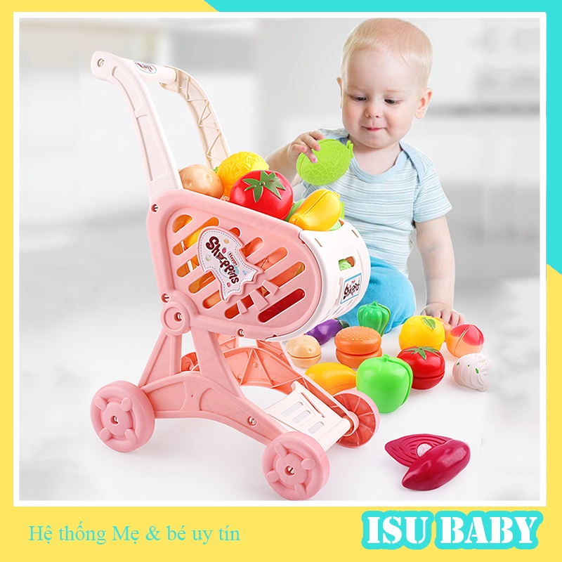 Xe đẩy đồ chơi cho bé từ 1 đến 3 tuổi mẫu mini nhỏ gọn ISU Baby