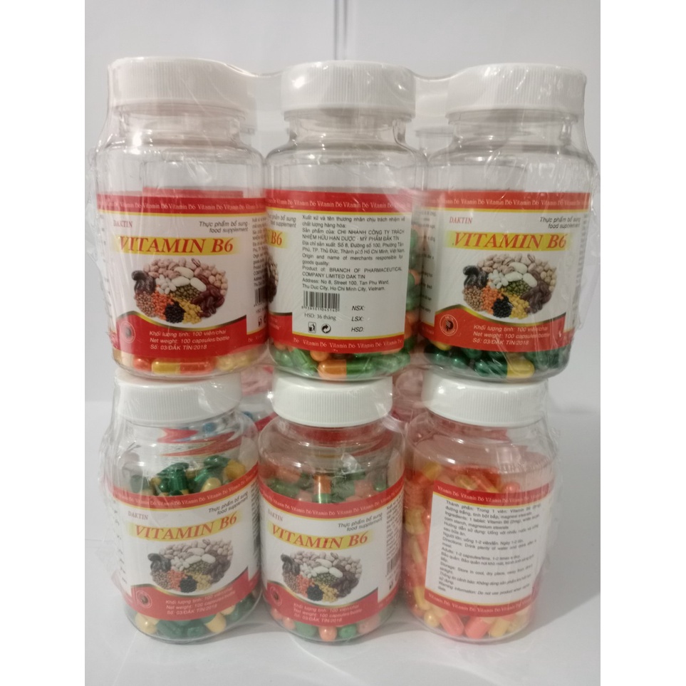 VITAMIN B 6 Chai 100 viên
