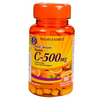 (Nhập khẩu-PP Độc Quyền) Viên uống bổ sung Vitamin C 500mg 100 viên Holland & Barrett (Anh Quốc) thumbnail