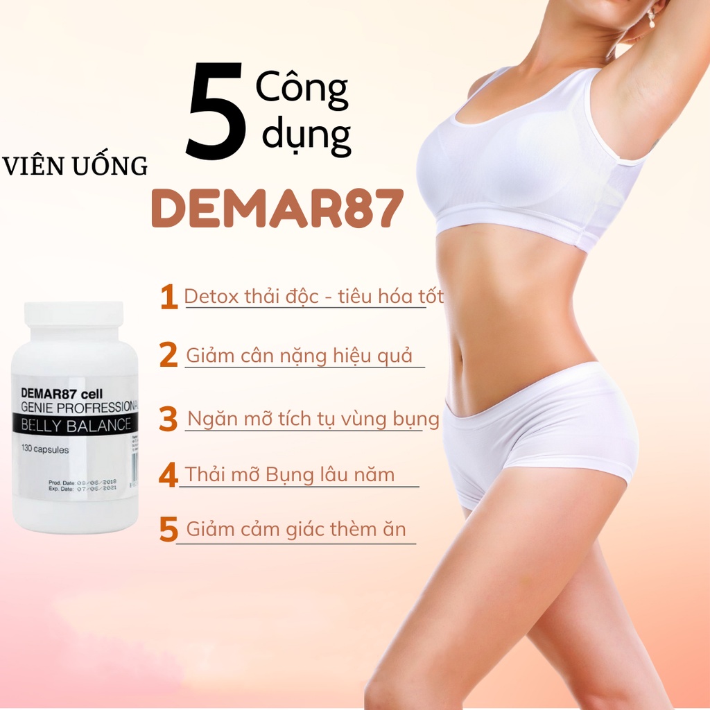 Viên Uống Tan Mỡ Bụng Demar87 Cell Genie Professional Belly Balance 130 Viên