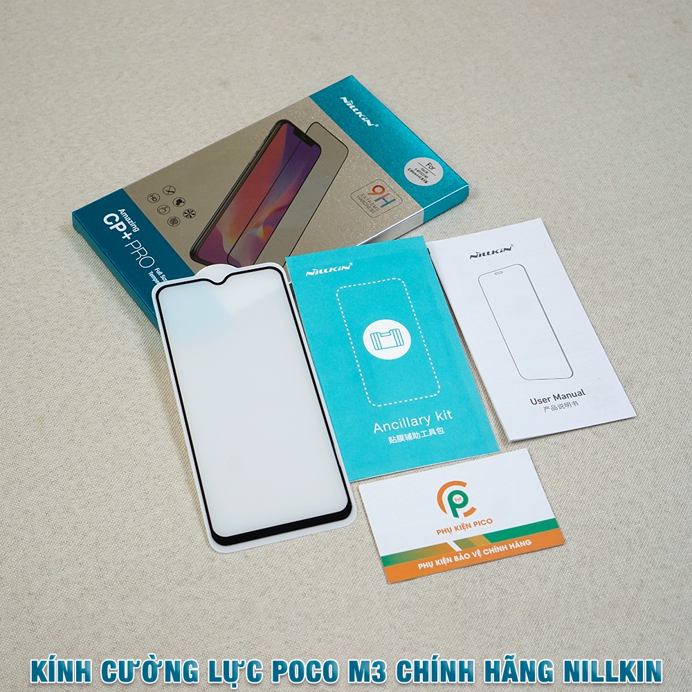Kính cường lực Xiaomi Poco F3 / Poco M3 / Poco F2 Pro / Pocophone F1 chính hãng Nillkin Amazing CP+ Pro